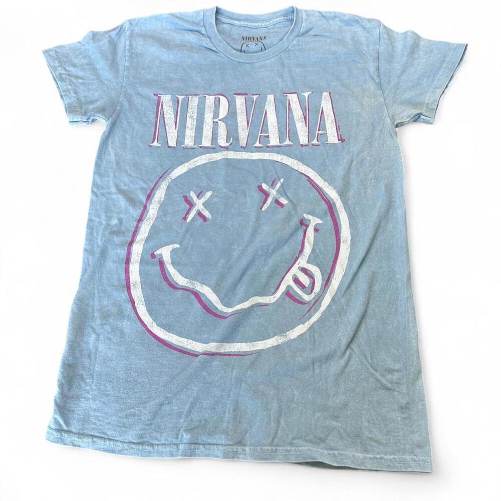 Nirvana Smiley Face Band Tee | Size S